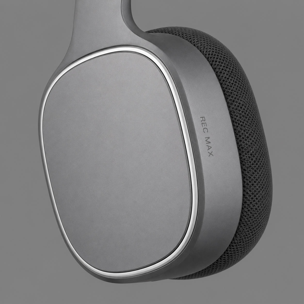 REC MAX earcup detail — AI product photography